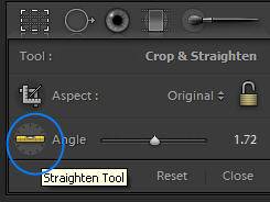 The Straighten Tool