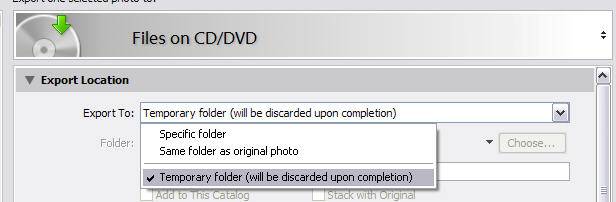 Export to CD/DVD