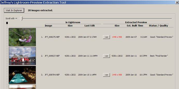 Jeffrey Friedl Lightroom Preview Extractor