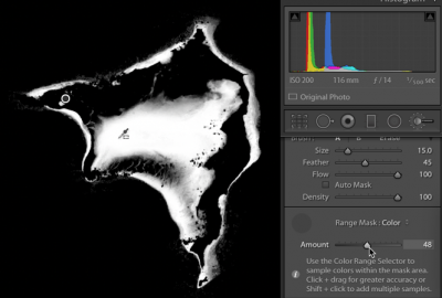 Lightroom Range Mask - reveal mask with Alt/Opt