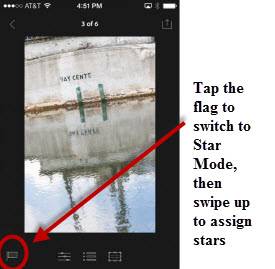 Rating Stars Lightroom Mobile