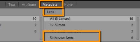 Lightroom 6.5 CC 2015.5 Unknown Lens