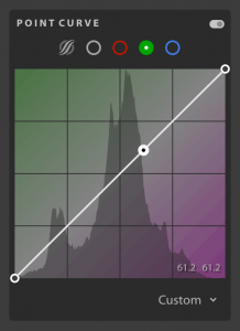 Lightroom CC Point Curve in the Tone Curve Panel