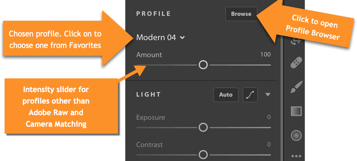 How to Access Profiles in Lightroom CC