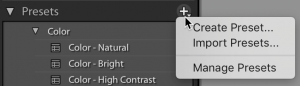 Open Lightroom Classic's Preset Manager to Hide Presets