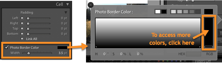 How to add a photo border in Lightroom Classic's Book Module