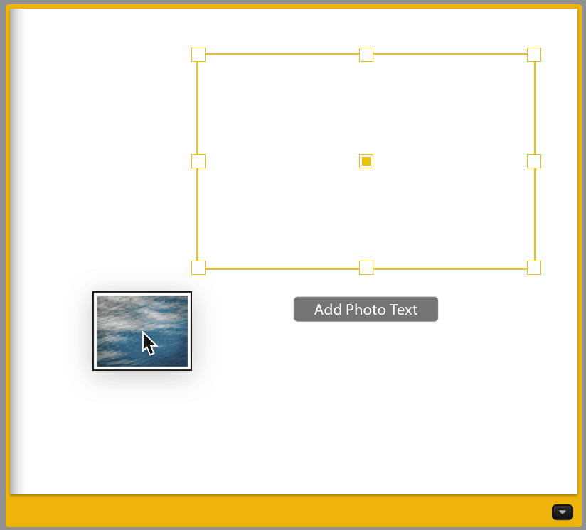 Lightroom Classic Book: dragging a photo from a cell