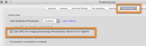 Lightroom Classic: GPU Acceleration for Image Editing