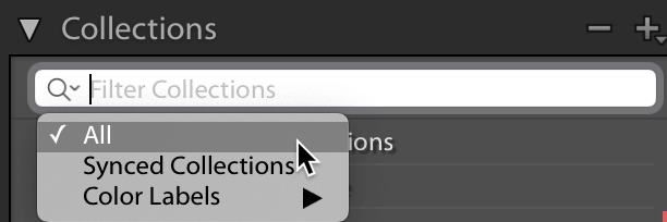 Cancel Collection or Folder Filter in Lightroom Classica